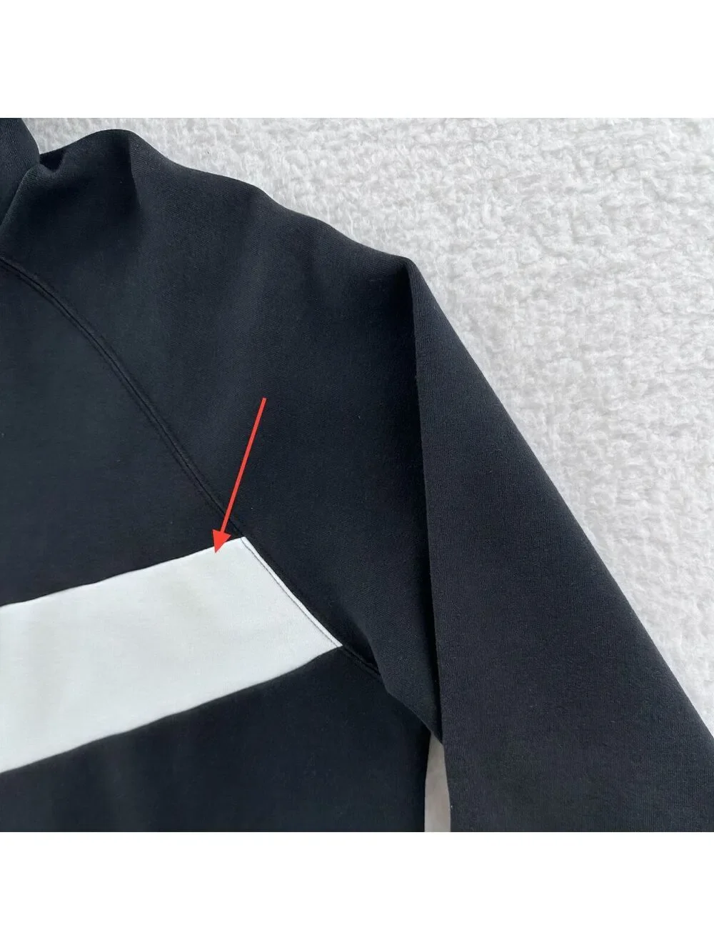 Nike Black Big Swoosh Graphic Logo Hoodie M